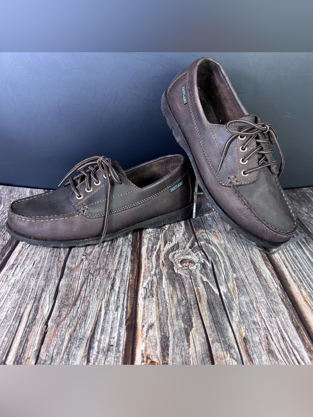 Eastland Falmouth Camp Moc Leather Oxfords 8.5M | Coastal Grandmother Classic